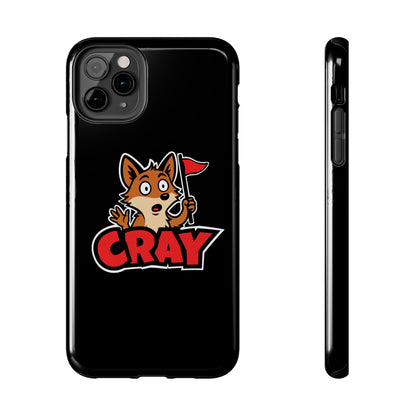 Cray Phone Case - Black - Red Flag Fox