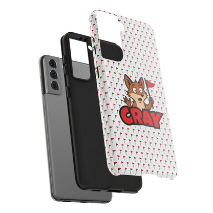 Cray Phone Case - White - Red Flag Fox