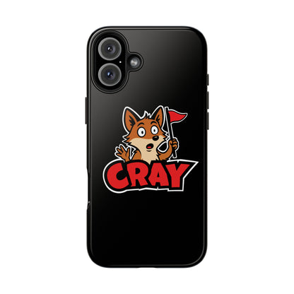 Cray Phone Case - Black - Red Flag Fox