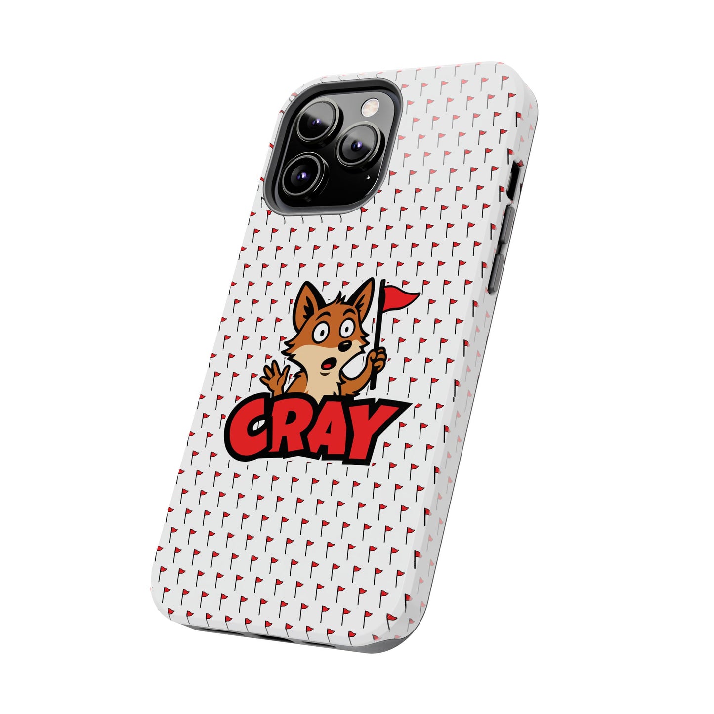 Cray Phone Case - White - Red Flag Fox
