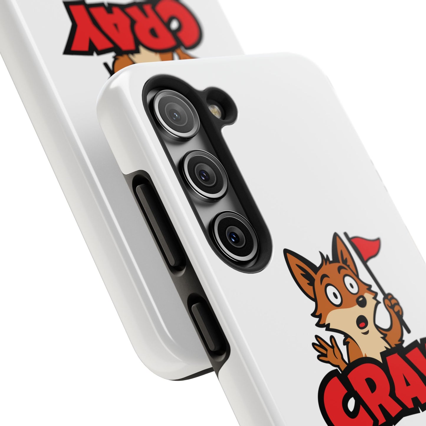 Cray Phone Case - White - Red Flag Fox