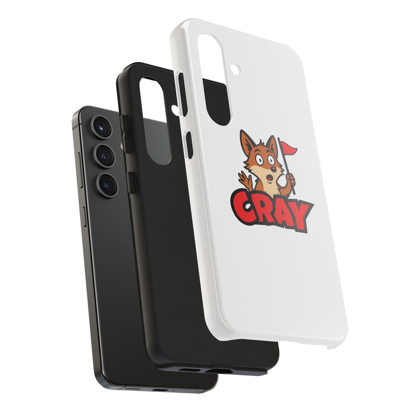 Cray Phone Case - White - Red Flag Fox