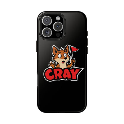 Cray Phone Case - Black - Red Flag Fox