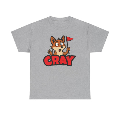 Cray Unisex T-Shirt - White - Red Flag Fox
