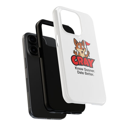 Cray Phone Case (tagline) - White - Red Flag Fox