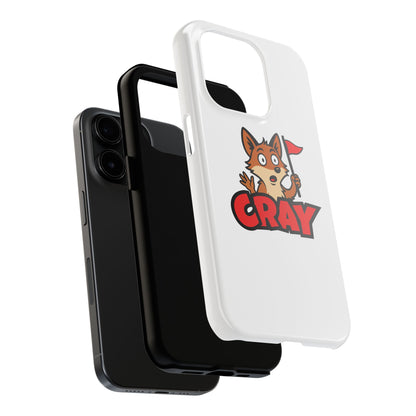 Cray Phone Case - White - Red Flag Fox