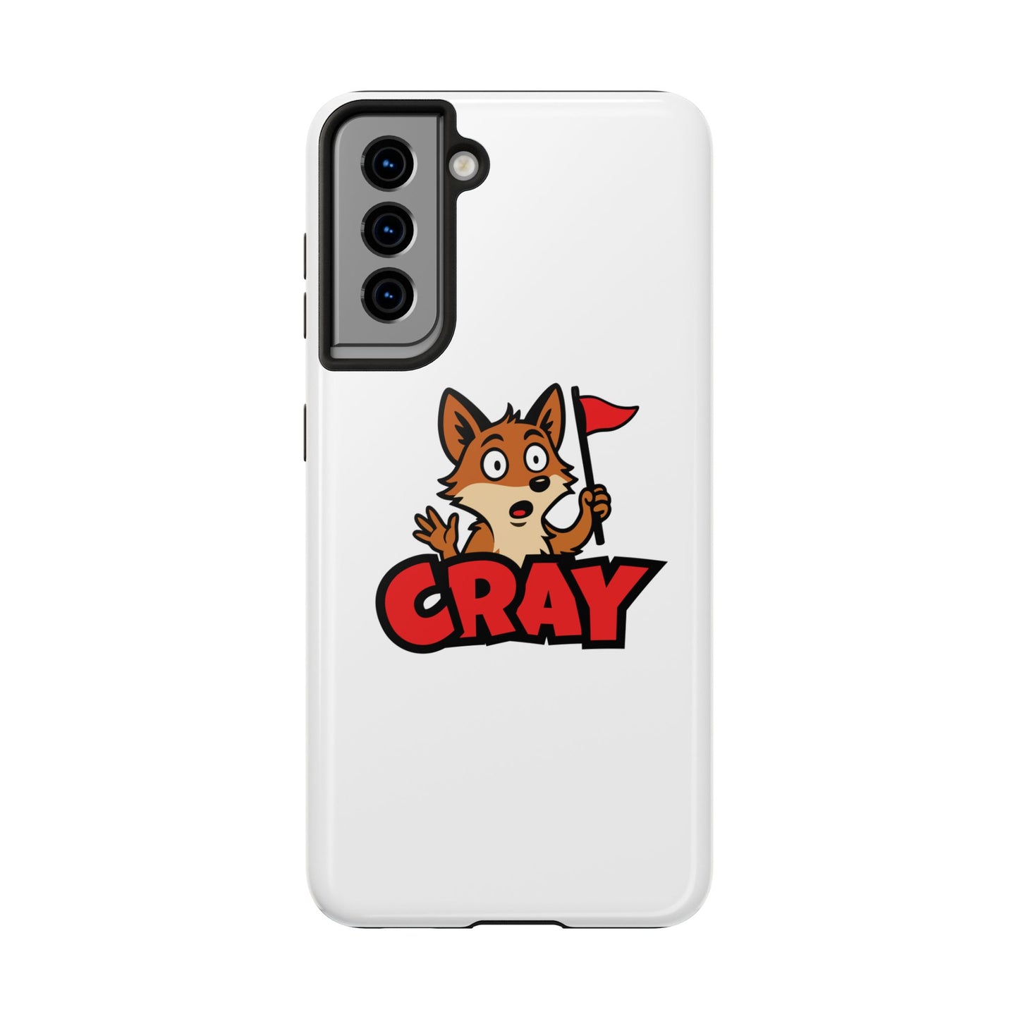 Cray Phone Case - White - Red Flag Fox