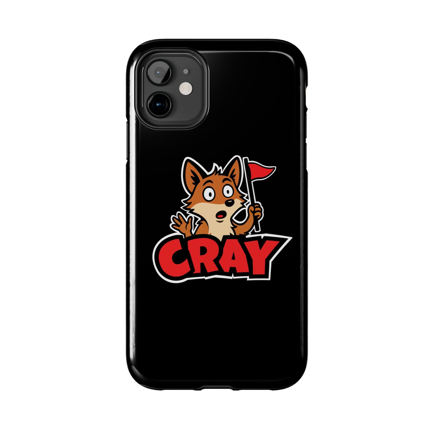 Cray Phone Case - Black - Red Flag Fox