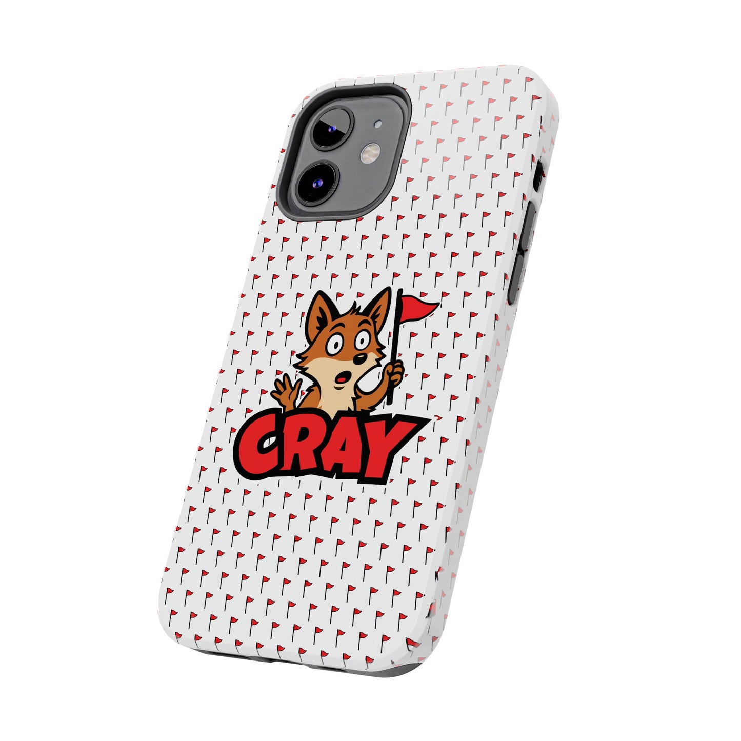 Cray Phone Case - White - Red Flag Fox