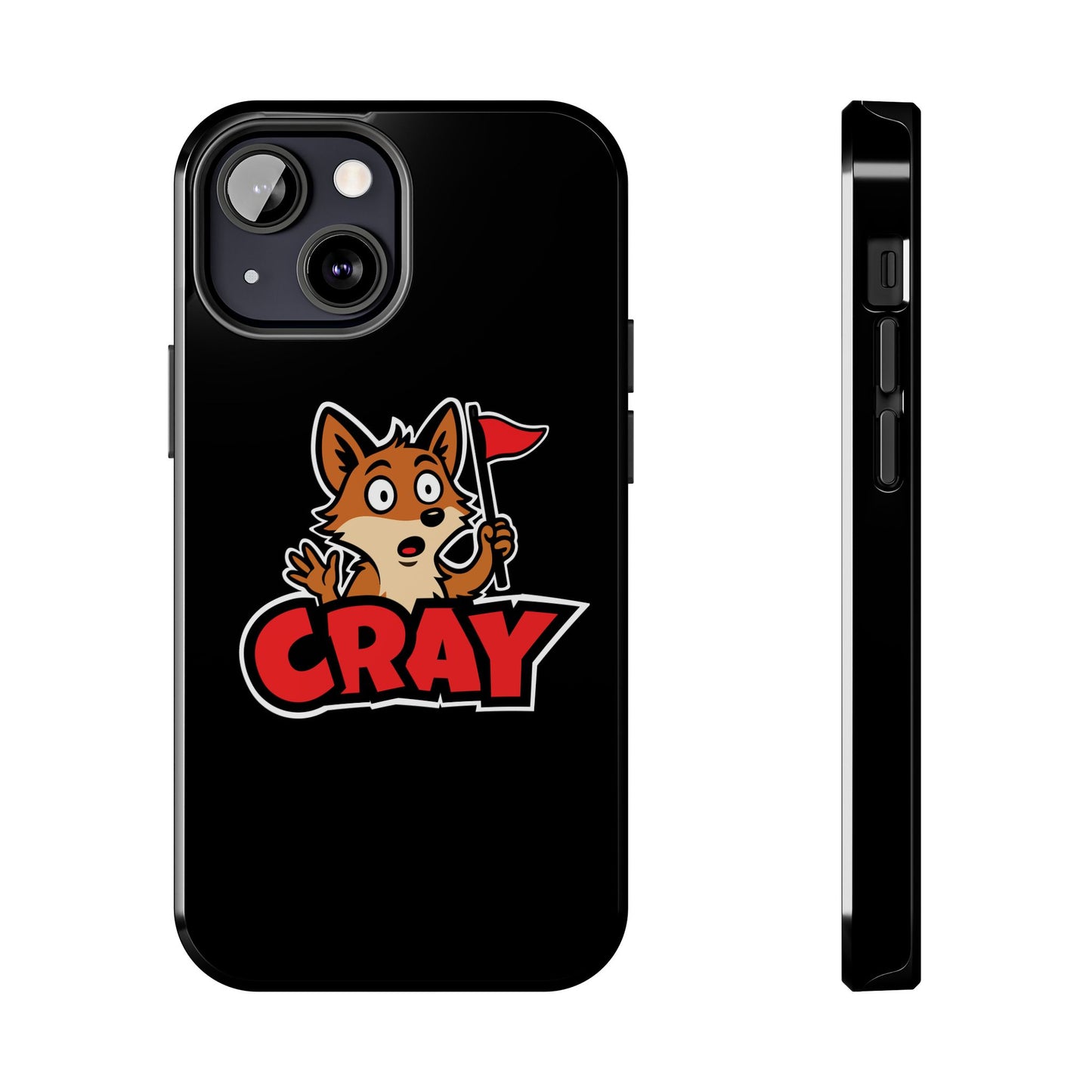 Cray Phone Case - Black - Red Flag Fox