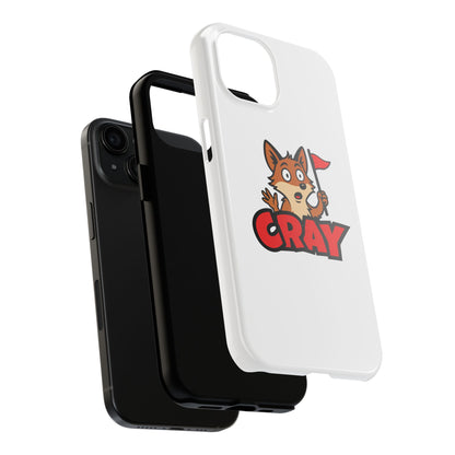 Cray Phone Case - White - Red Flag Fox