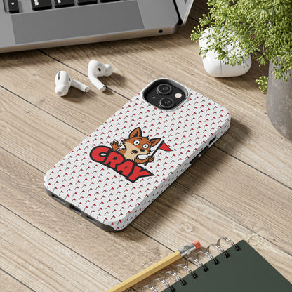 Cray Phone Case - White - Red Flag Fox