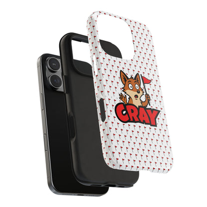 Cray Phone Case - White - Red Flag Fox