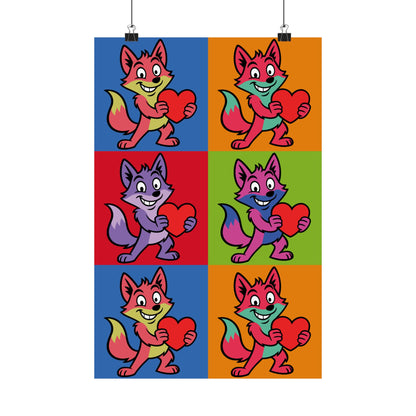 Cray Inverted Colors Fox Poster (12"x18")