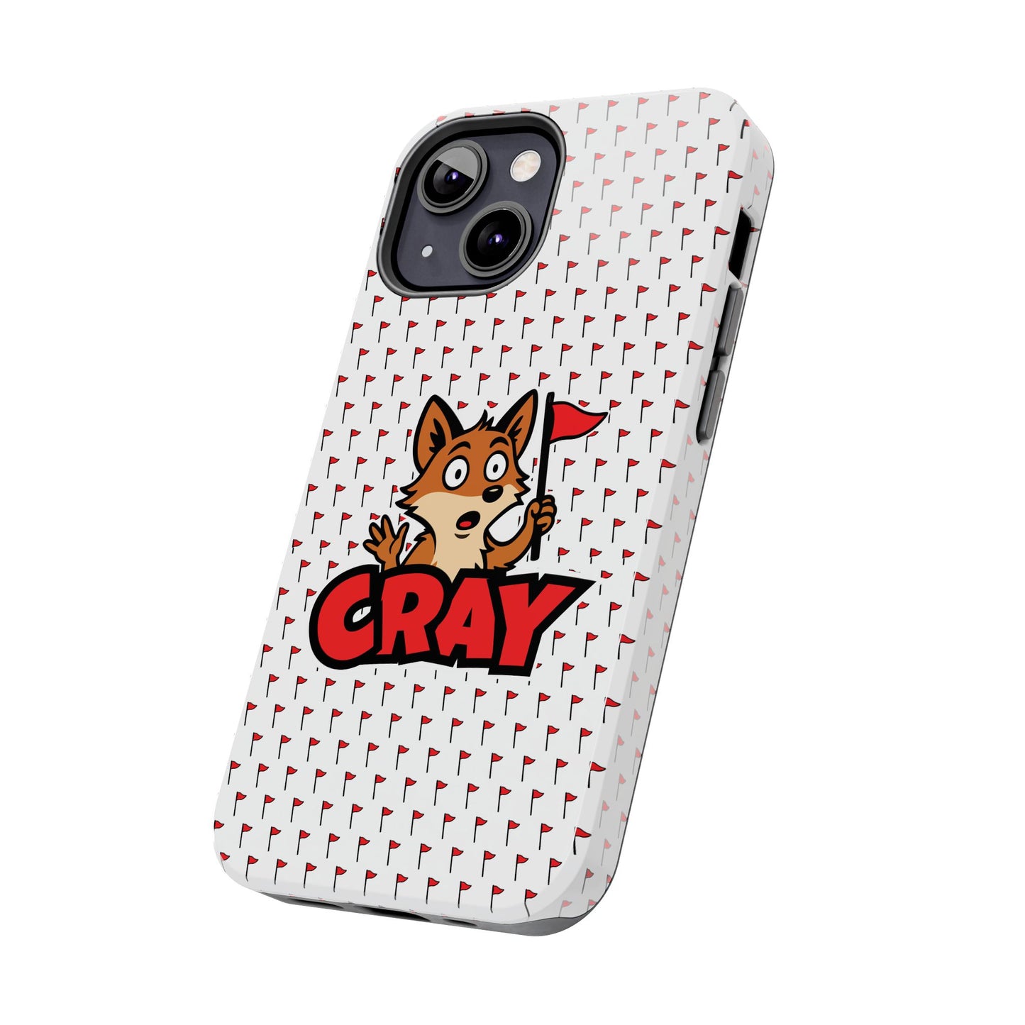 Cray Phone Case - White - Red Flag Fox