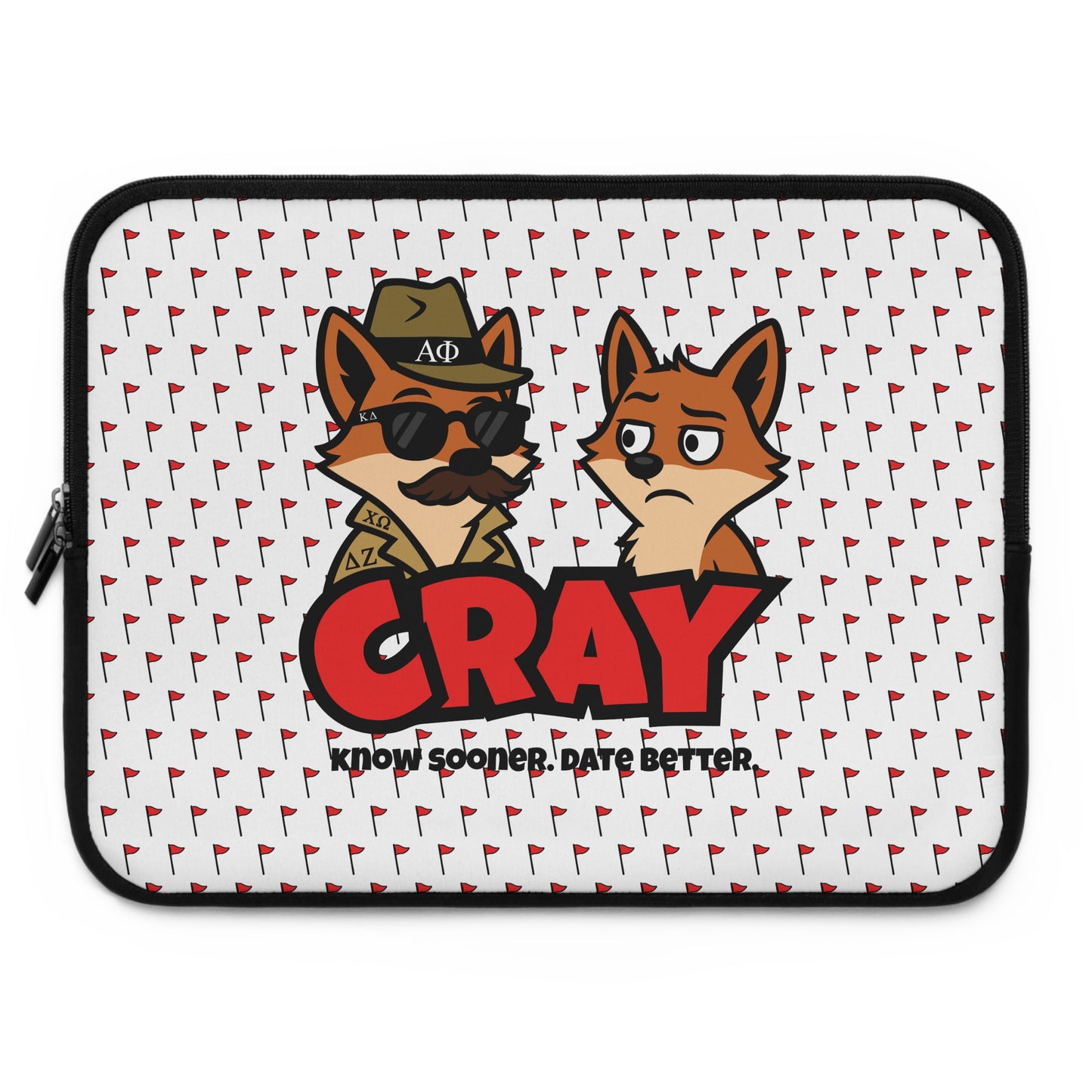 Laptop Sleeve w/ Greek Life Imposter and Flag Pattern