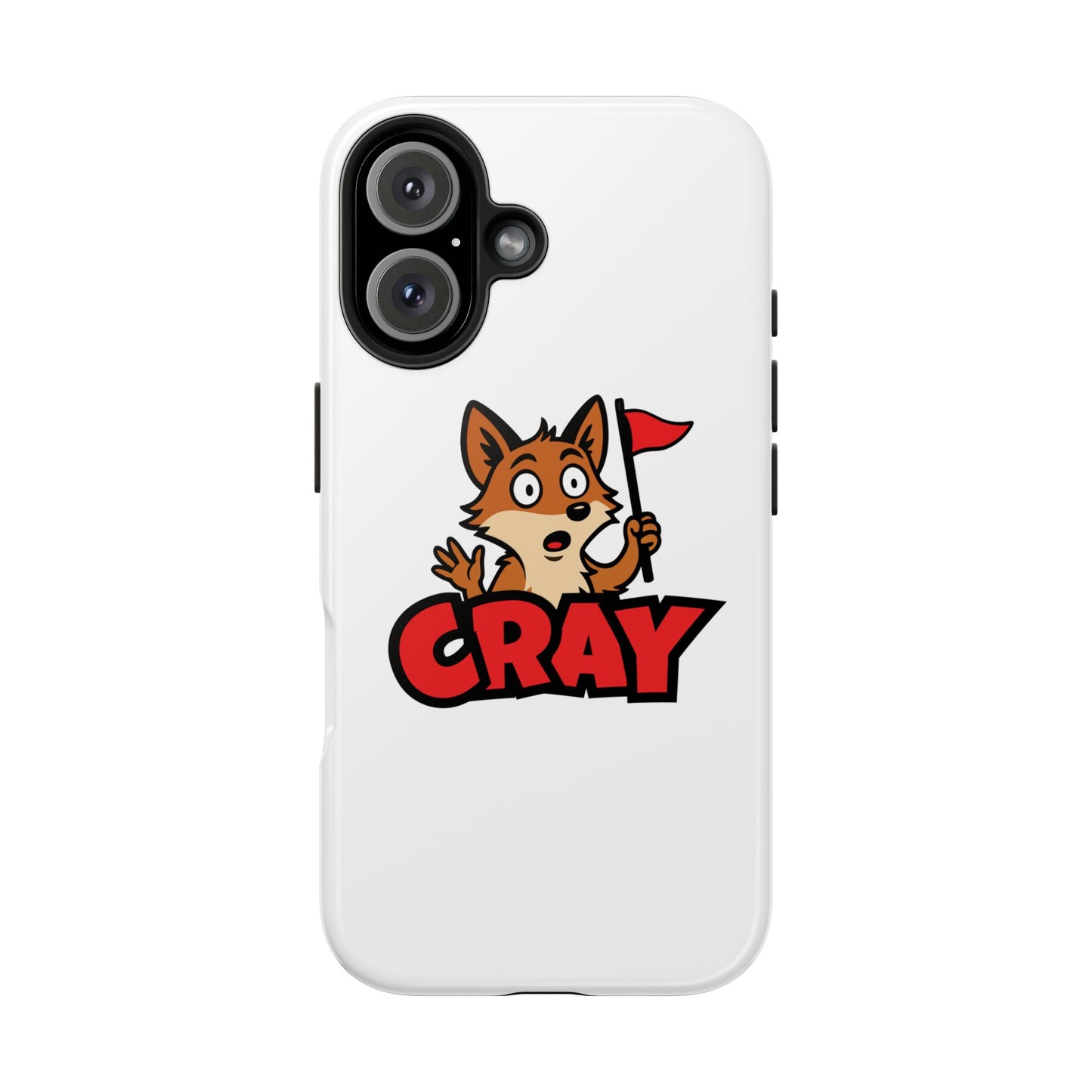 Cray Phone Case - White - Red Flag Fox