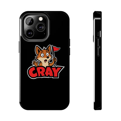 Cray Phone Case - Black - Red Flag Fox