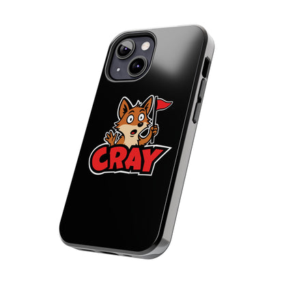 Cray Phone Case - Black - Red Flag Fox
