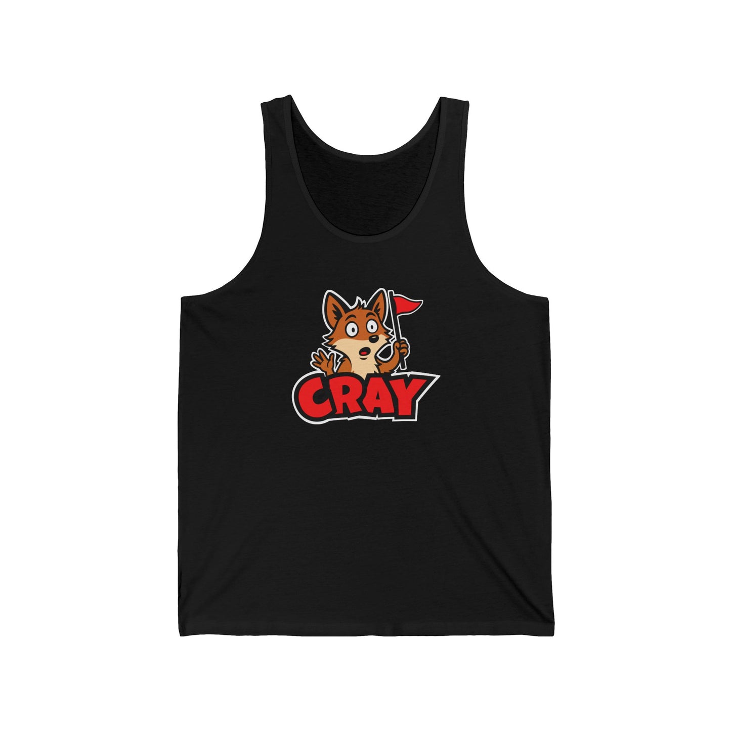Cray Unisex Jersey Tank - Black - Red Flag Fox