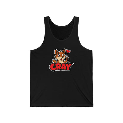 Cray Unisex Jersey Tank - Black - Red Flag Fox