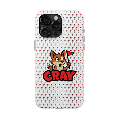 Cray Phone Case - White - Red Flag Fox