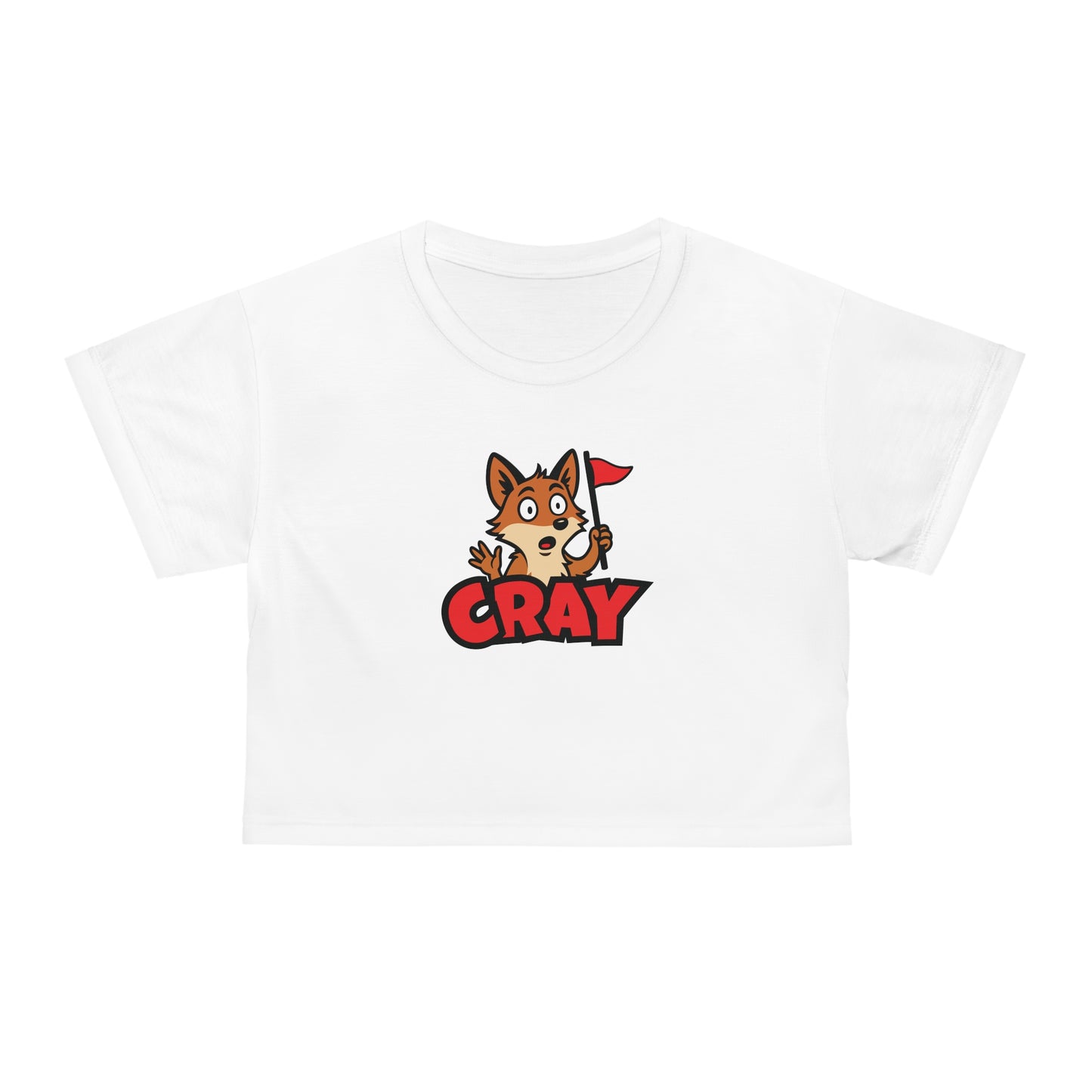 Cray Crop Top (Large Logo) - Red Flag Fox