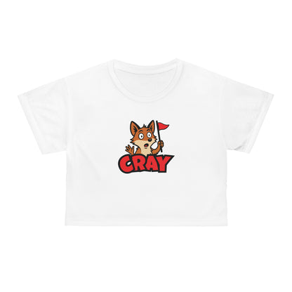 Cray Crop Top (Large Logo) - Red Flag Fox