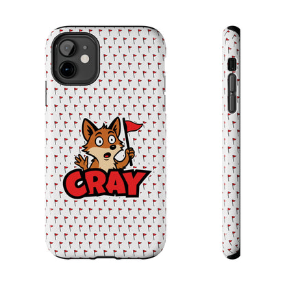 Cray Phone Case - White - Red Flag Fox