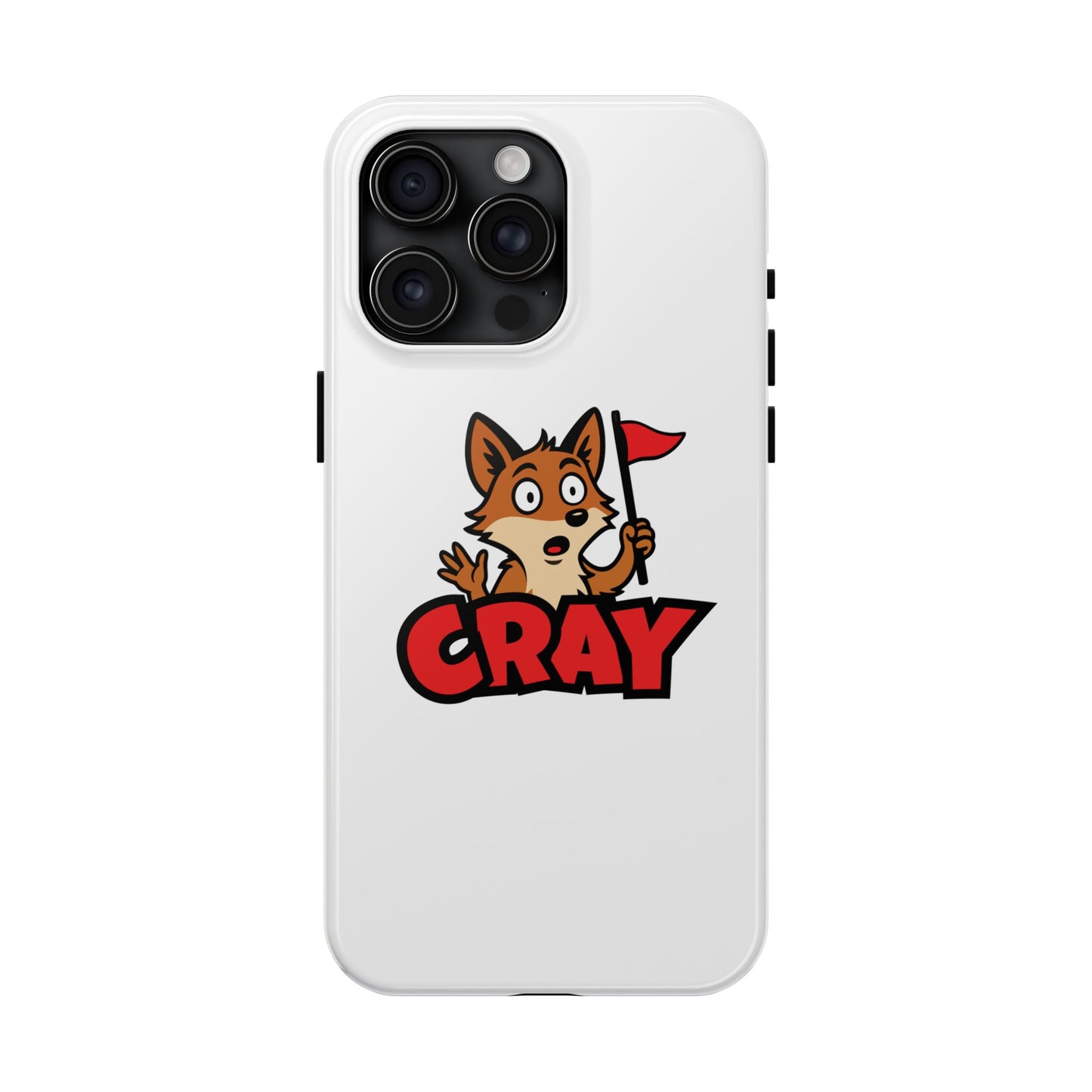 Cray Phone Case - White - Red Flag Fox