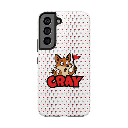 Cray Phone Case - White - Red Flag Fox