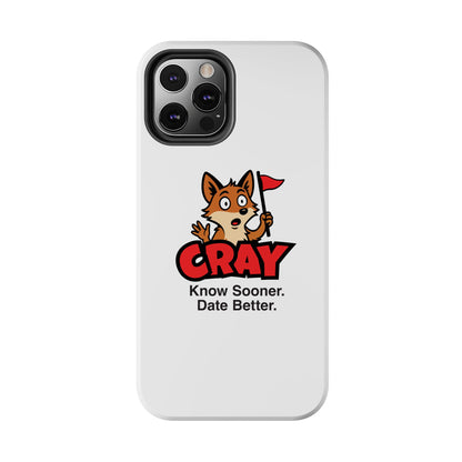Cray Phone Case (tagline) - White - Red Flag Fox
