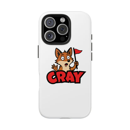 Cray Phone Case - White - Red Flag Fox