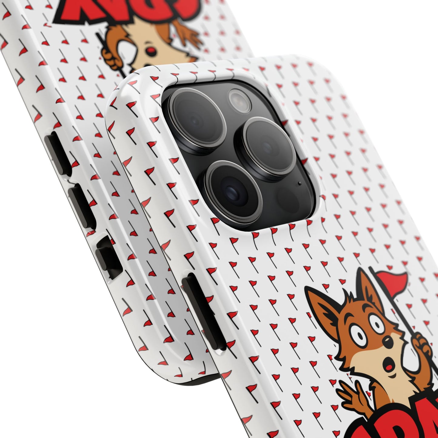 Cray Phone Case - White - Red Flag Fox