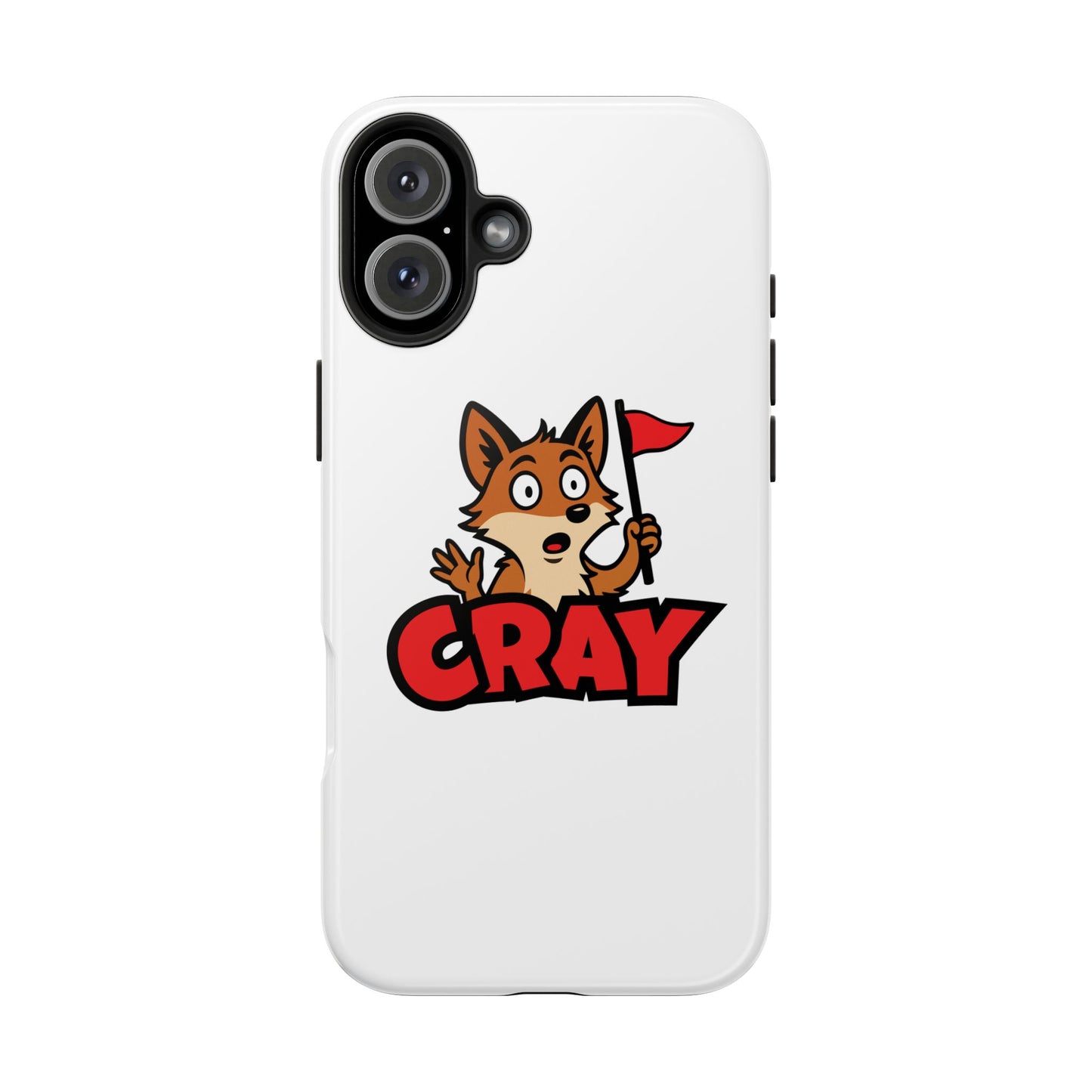 Cray Phone Case - White - Red Flag Fox