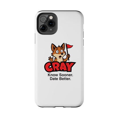 Cray Phone Case (tagline) - White - Red Flag Fox