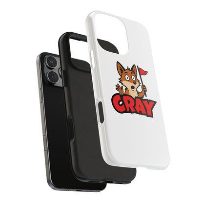 Cray Phone Case - White - Red Flag Fox
