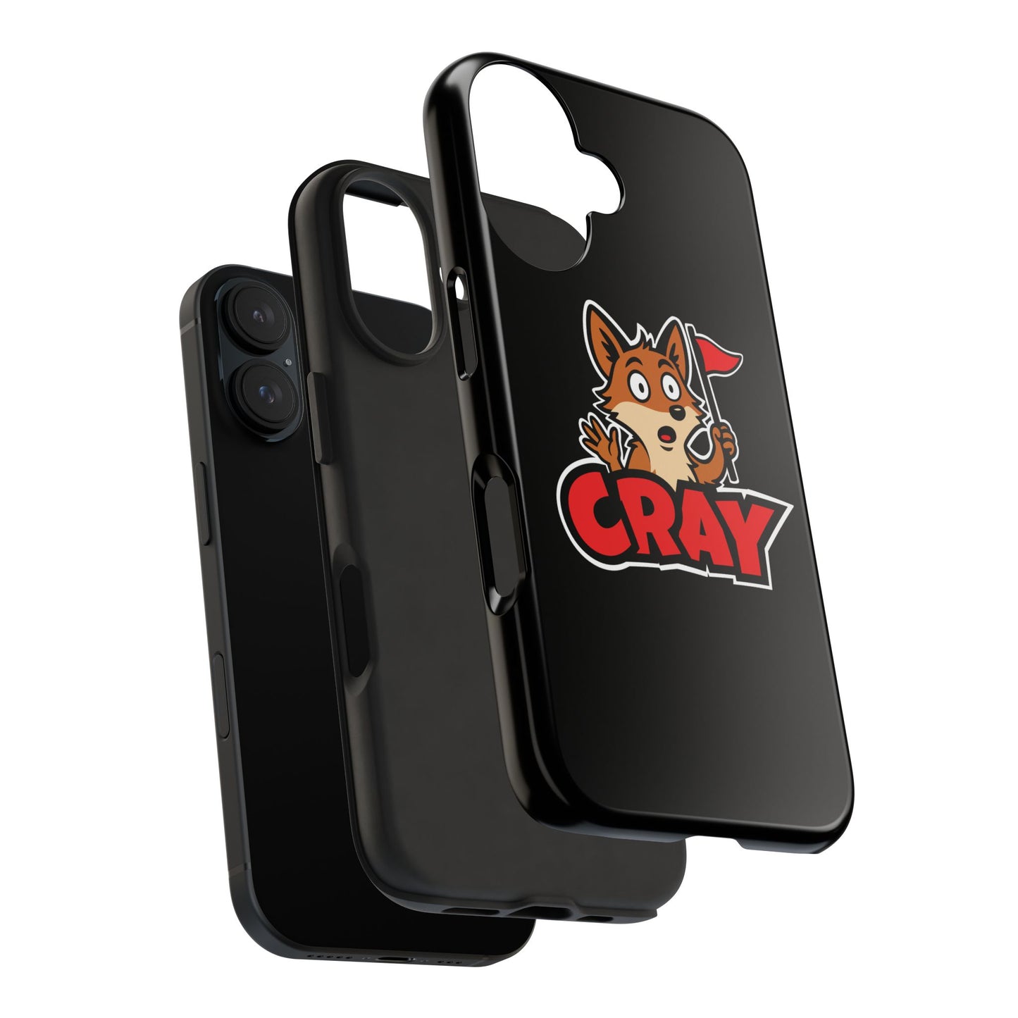 Cray Phone Case - Black - Red Flag Fox