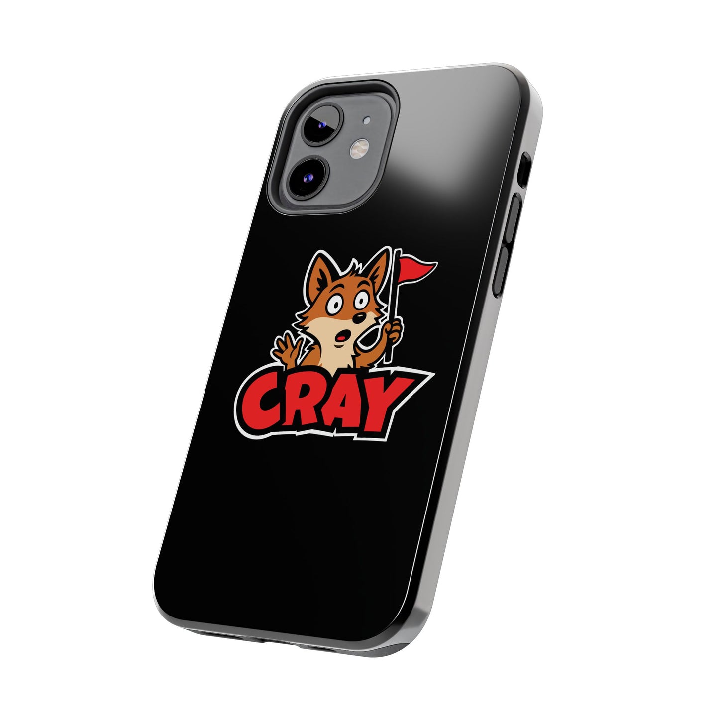 Cray Phone Case - Black - Red Flag Fox