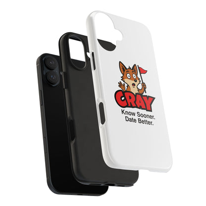 Cray Phone Case (tagline) - White - Red Flag Fox