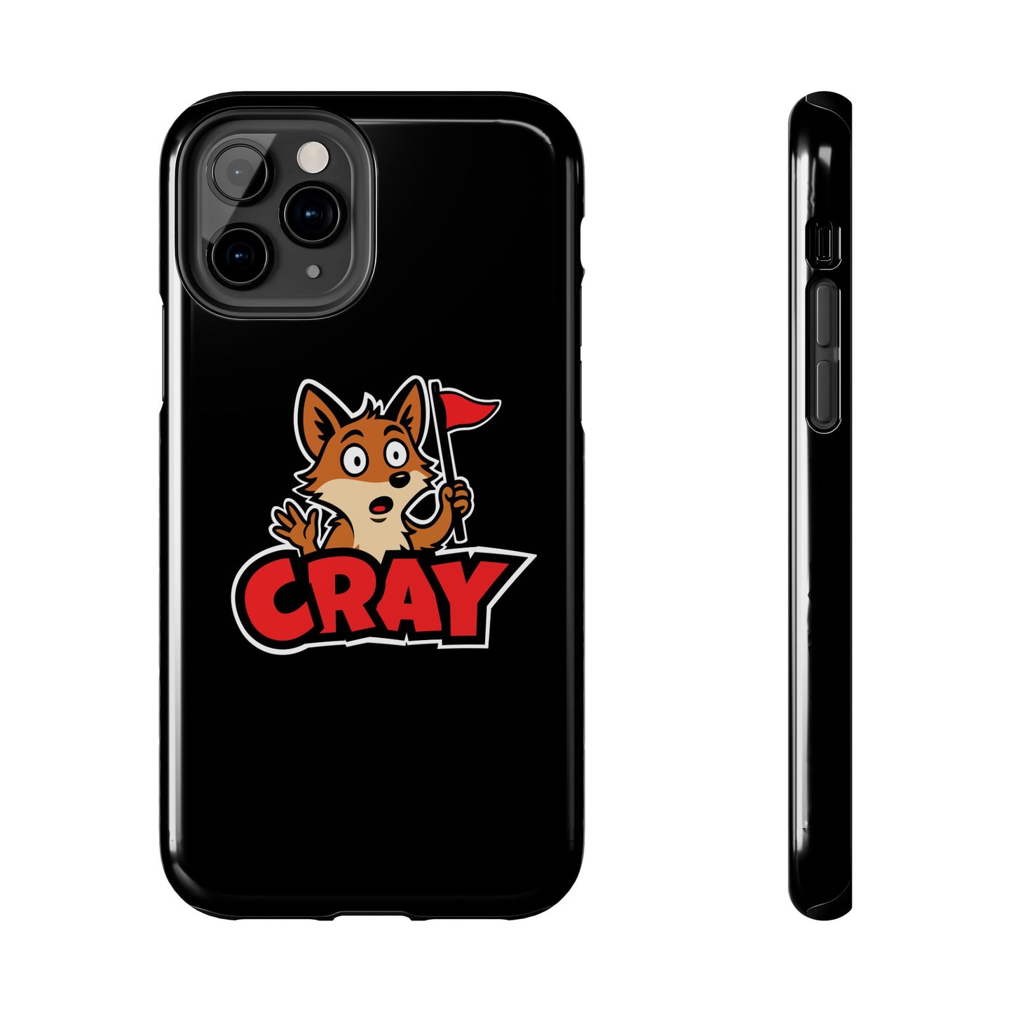 Cray Phone Case - Black - Red Flag Fox