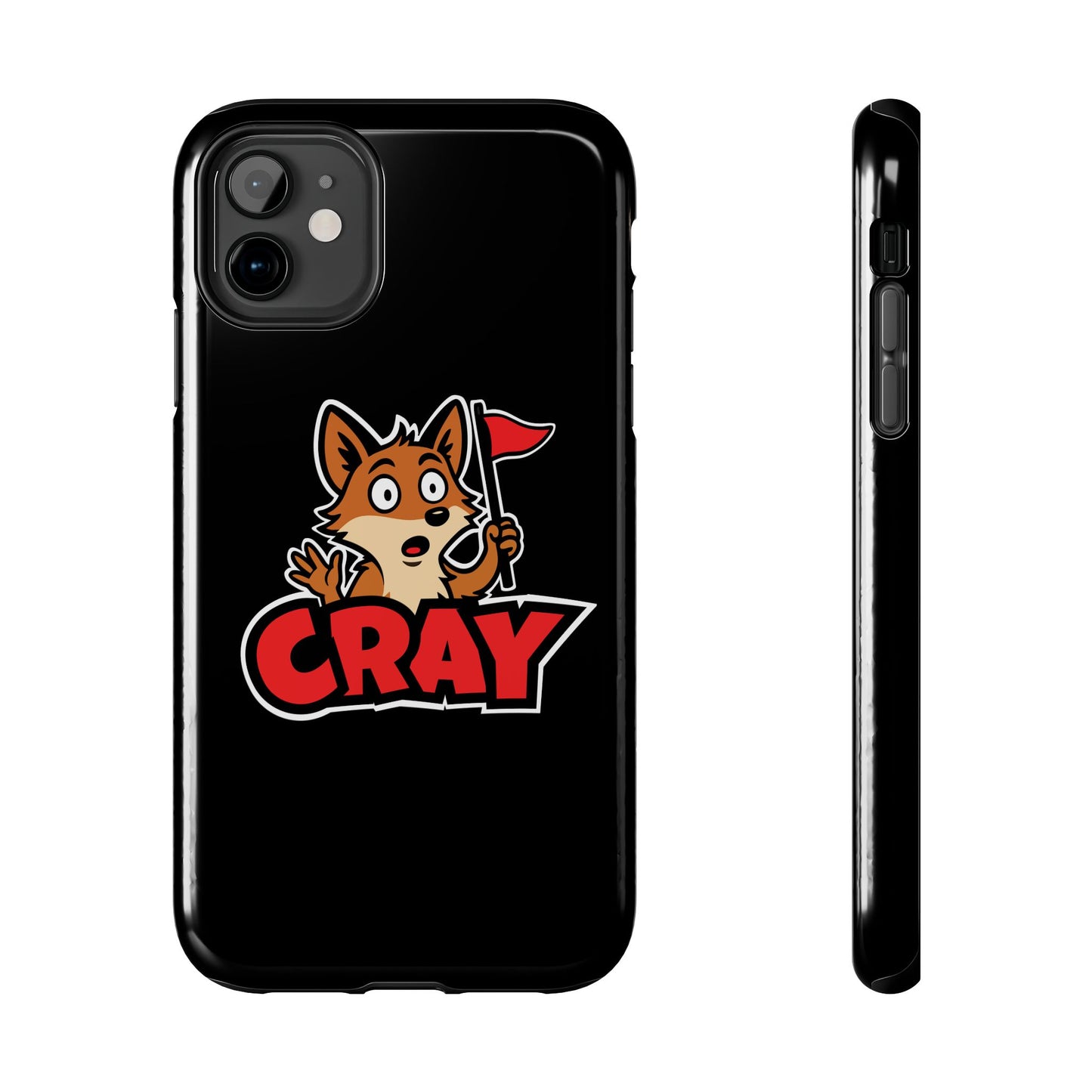 Cray Phone Case - Black - Red Flag Fox