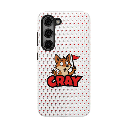 Cray Phone Case - White - Red Flag Fox