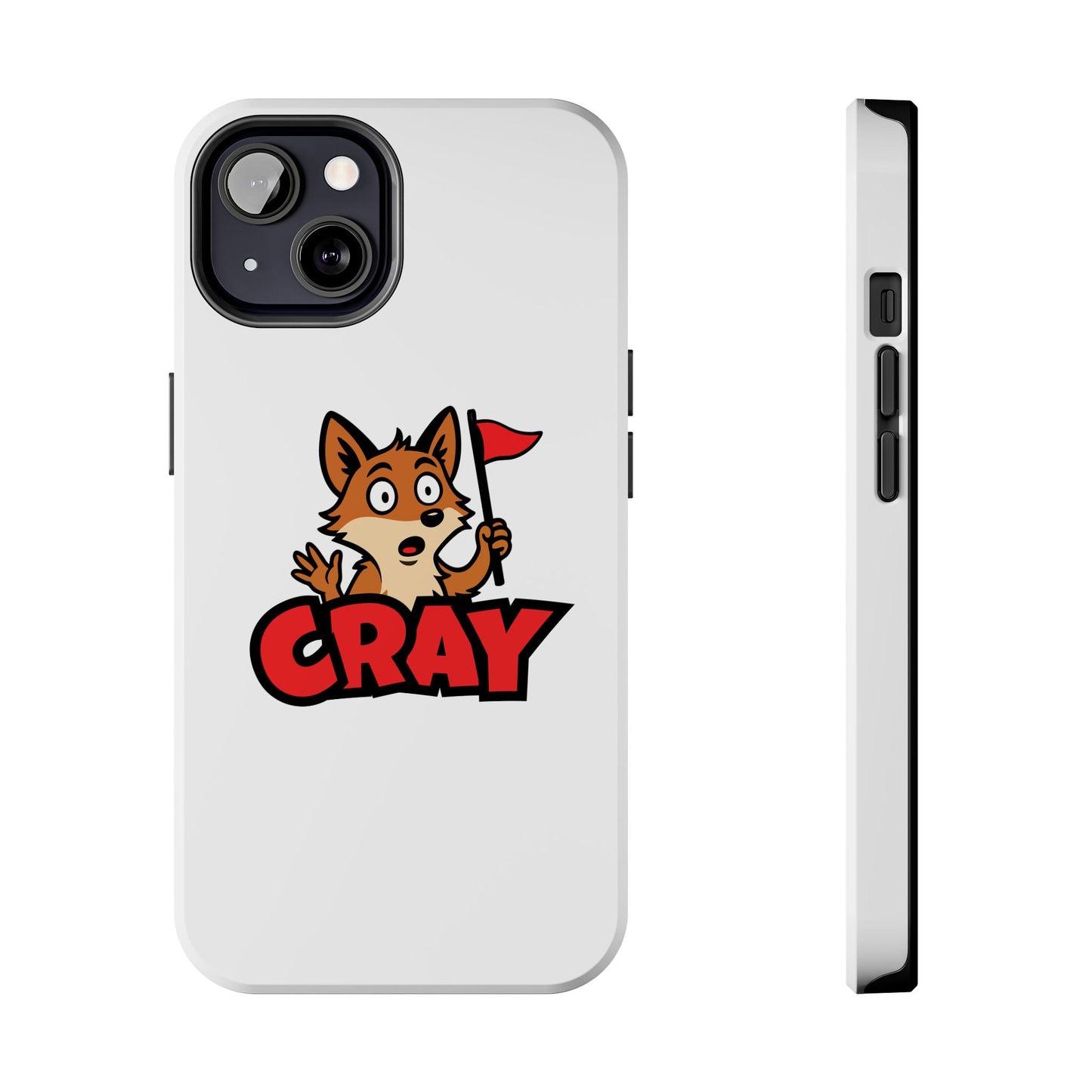 Cray Phone Case - White - Red Flag Fox