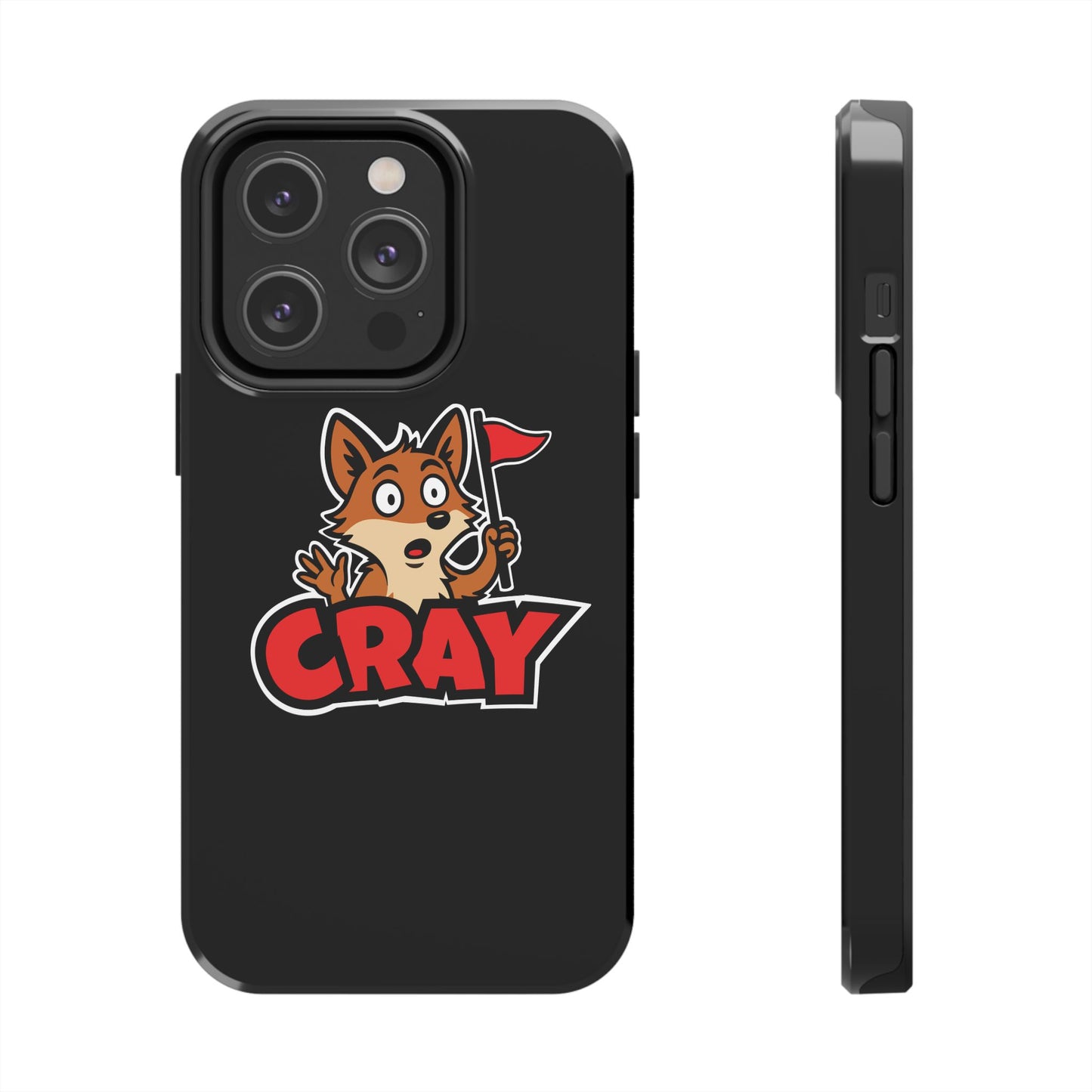Cray Phone Case - Black - Red Flag Fox
