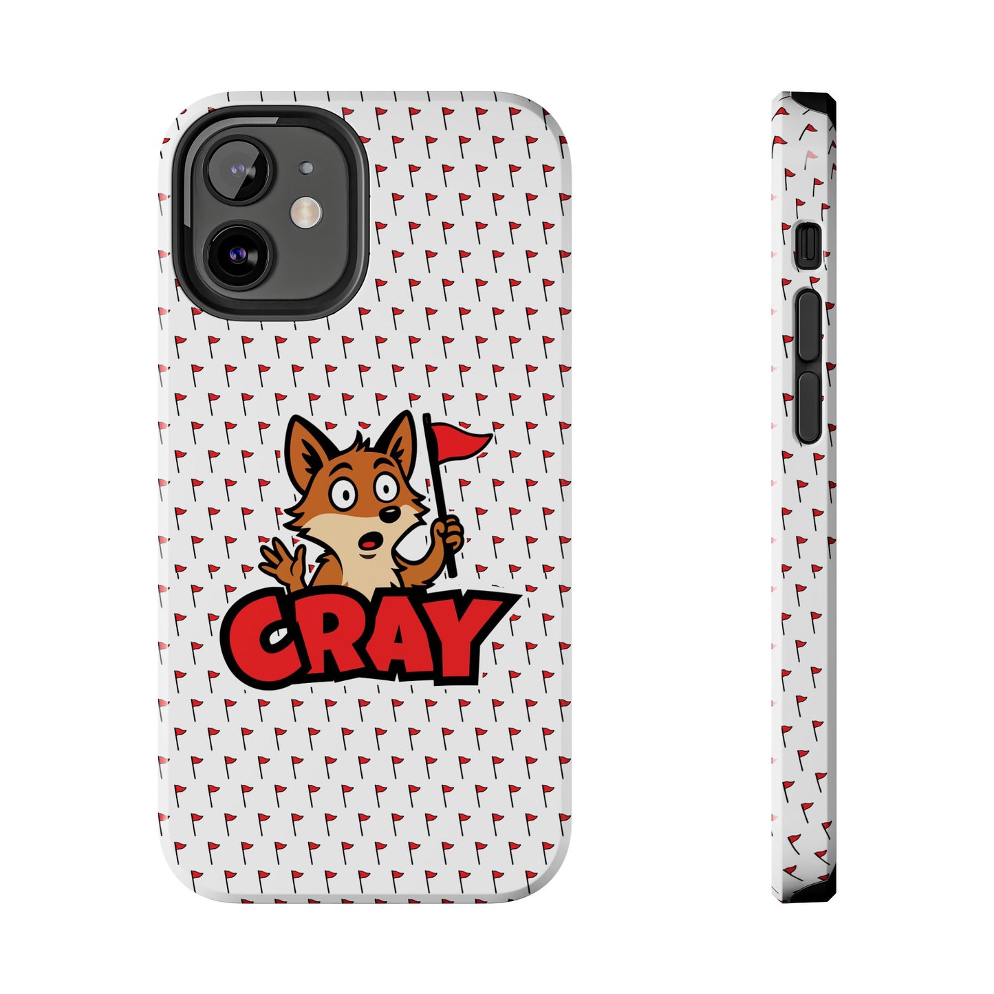 Cray Phone Case - White - Red Flag Fox