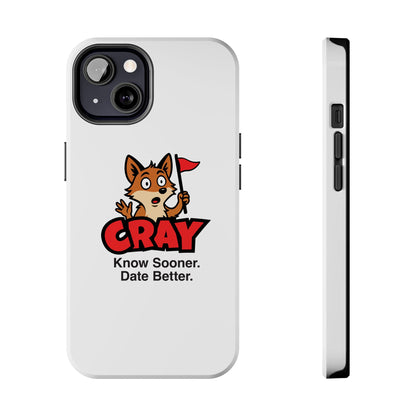 Cray Phone Case (tagline) - White - Red Flag Fox
