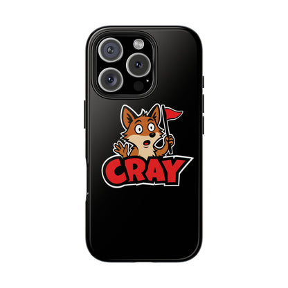 Cray Phone Case - Black - Red Flag Fox