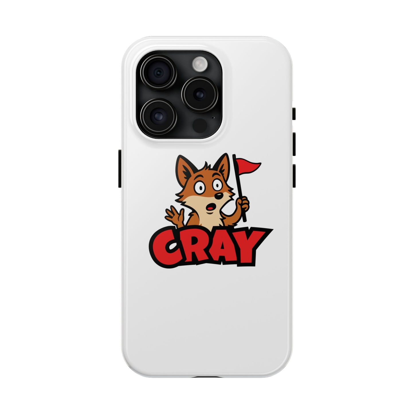 Cray Phone Case - White - Red Flag Fox