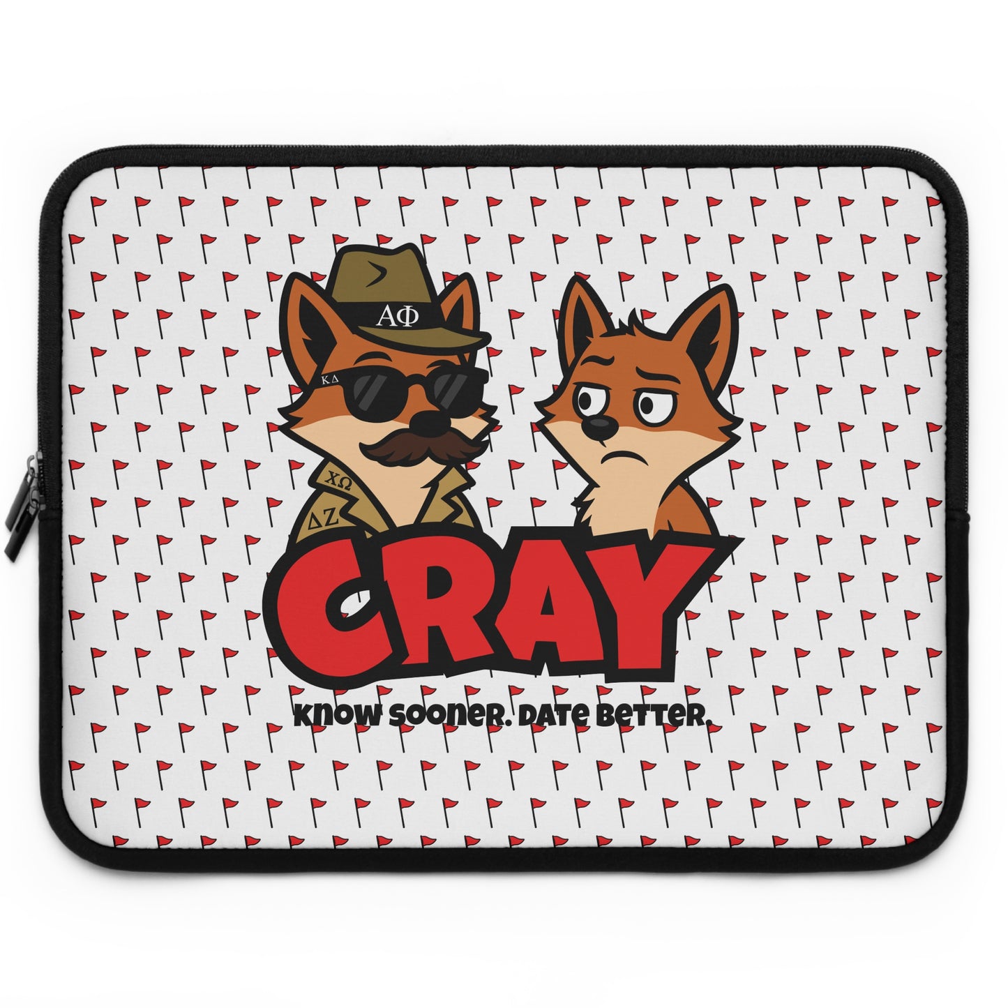 Laptop Sleeve w/ Greek Life Imposter and Flag Pattern